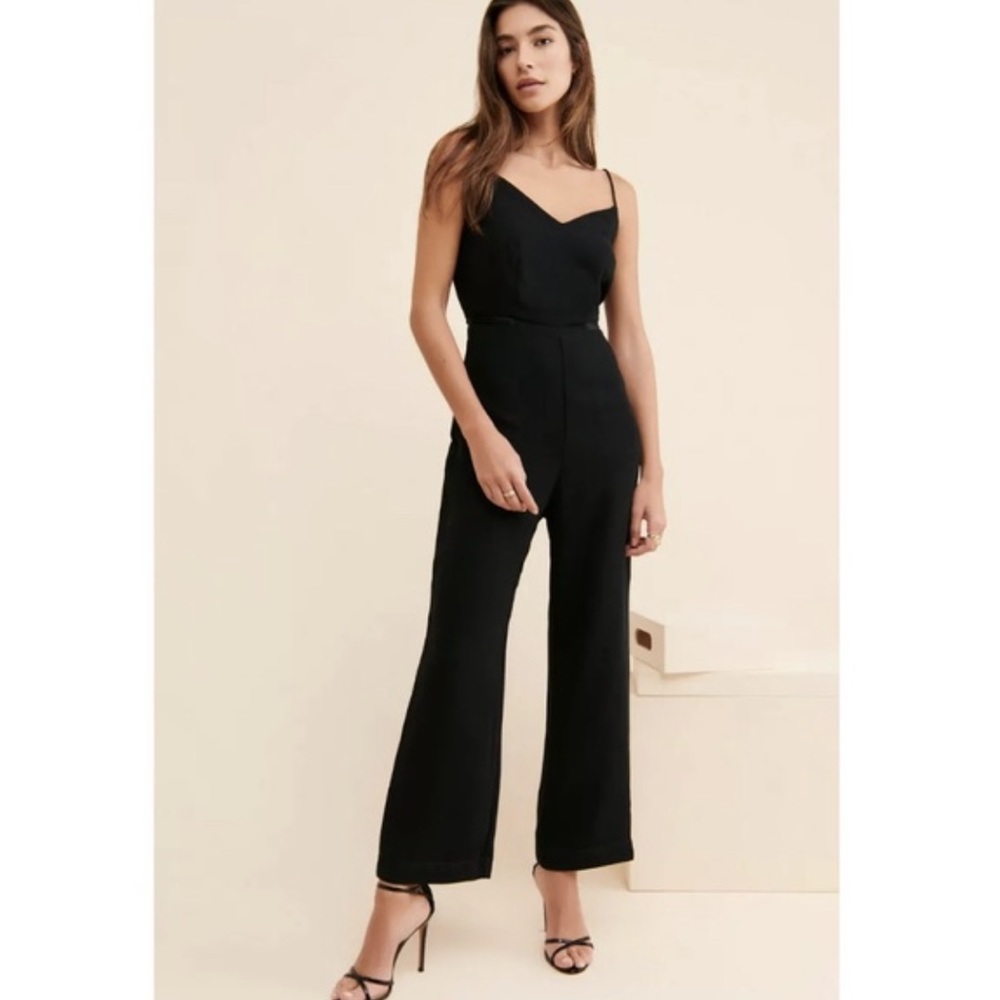 EUC Maeve Black Wide-Leg Tank Jumpsuit | Size XS | Classic Minimalist